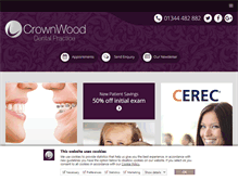 Tablet Screenshot of crownwooddental.co.uk